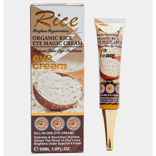 Creme para área ocular com extrato de arroz - reduz olheiras, bolsas e linhas finas | Storettastic
