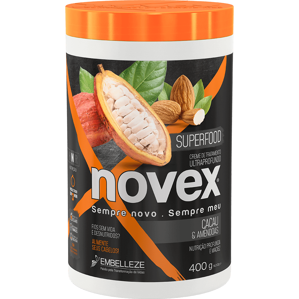 Máscara - Superfood Cacau & Amêndoas Novex 400g - Storettastic