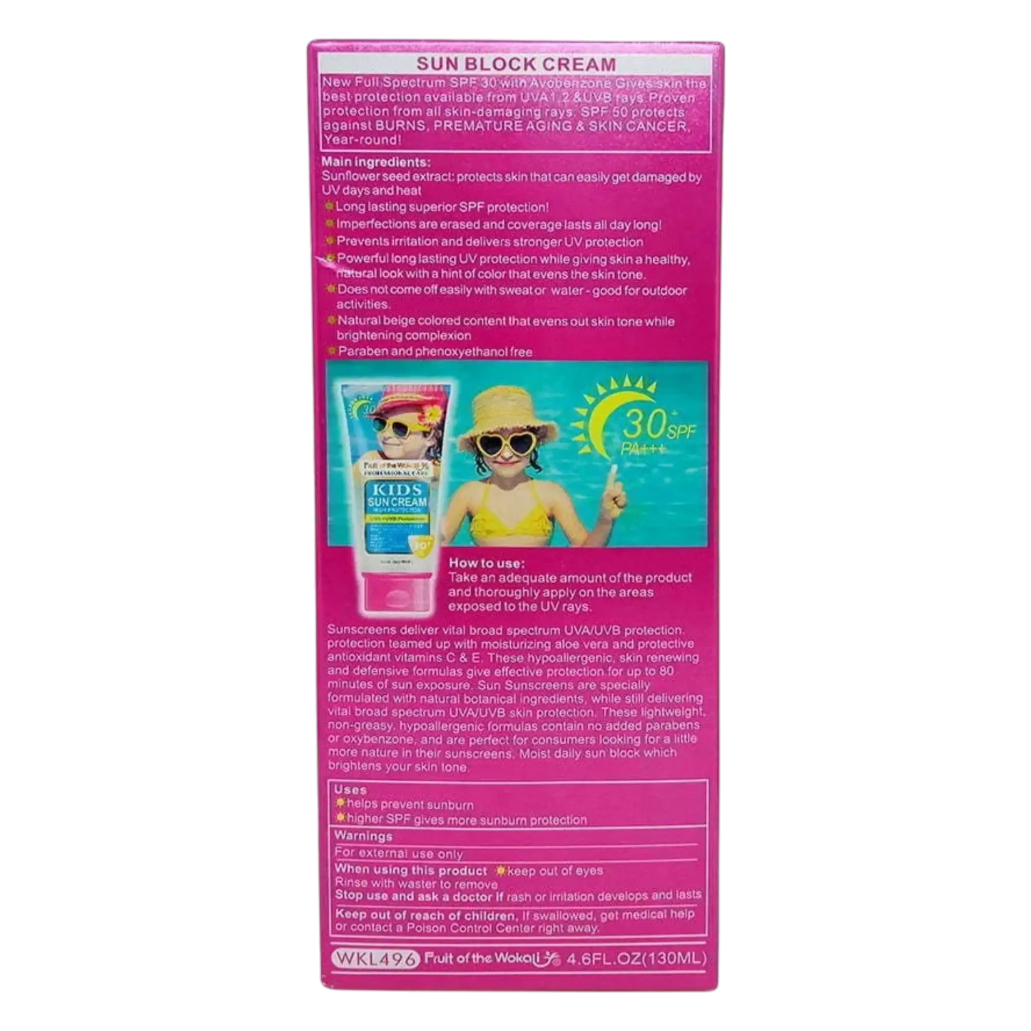 Protector Solar Facial y Corporal SPF/UBV 30+