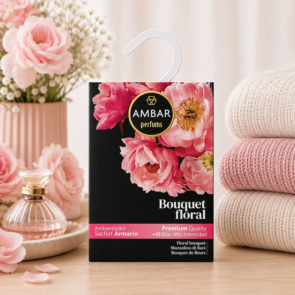 ambientador de armario bouquet floral perfume para roupa e roupeiro