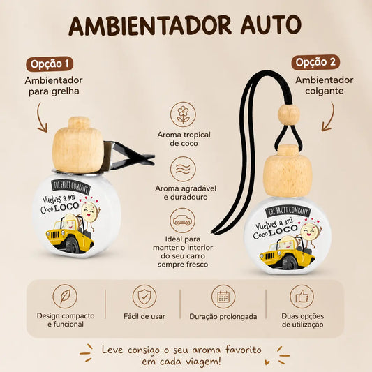 ambientador carro grelha ventilacao e colgante coco