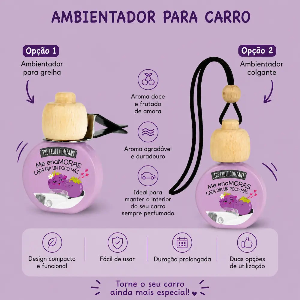ambientador carro grelha ventilacao clip aroma amoras difusao perfume