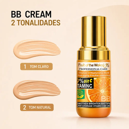 bb cream vitamina c dois tons claro e natural cobertura leve pele