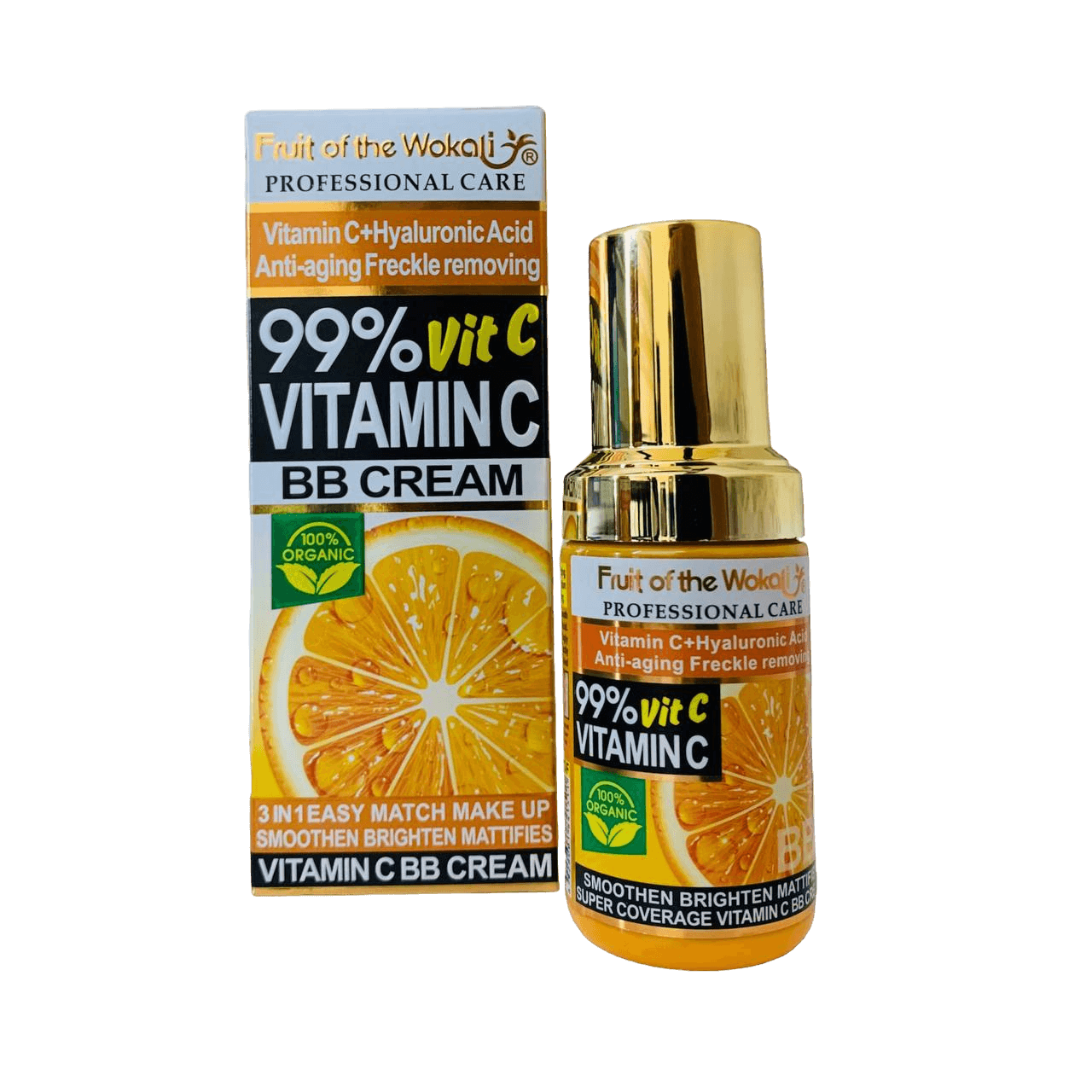 alt="BB Cream 99% Vitamin C marca Fruit of The Wokali - BB Cream enriquecido com 99% de vitamina C, da marca Fruit of The Wokali"