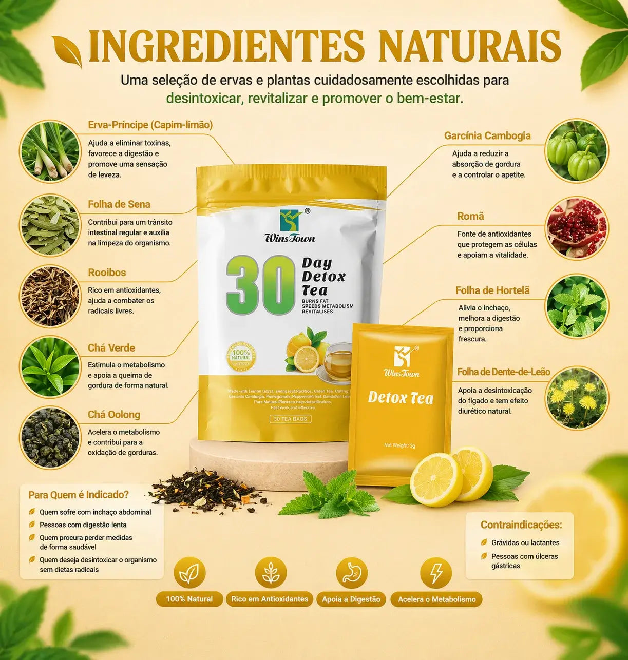 produto detox ervas naturais limão