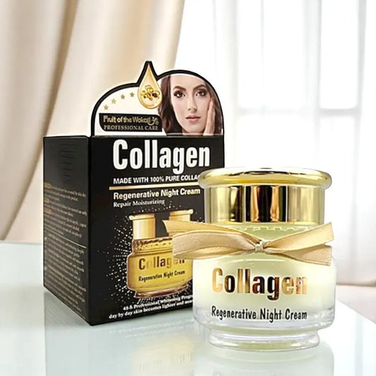 Creme noturno regenerador com colagénio - tratamento anti-idade e reparador durante o sono | Storettastic