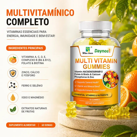 gomas multivitaminico completo vitaminas energia imunidade 60 gomas