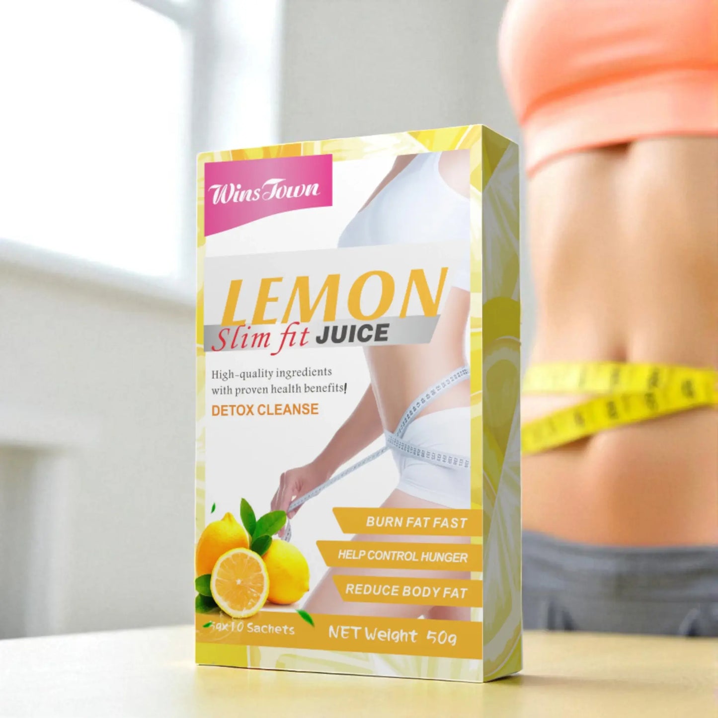 Suplemento em pó com sabor a limão