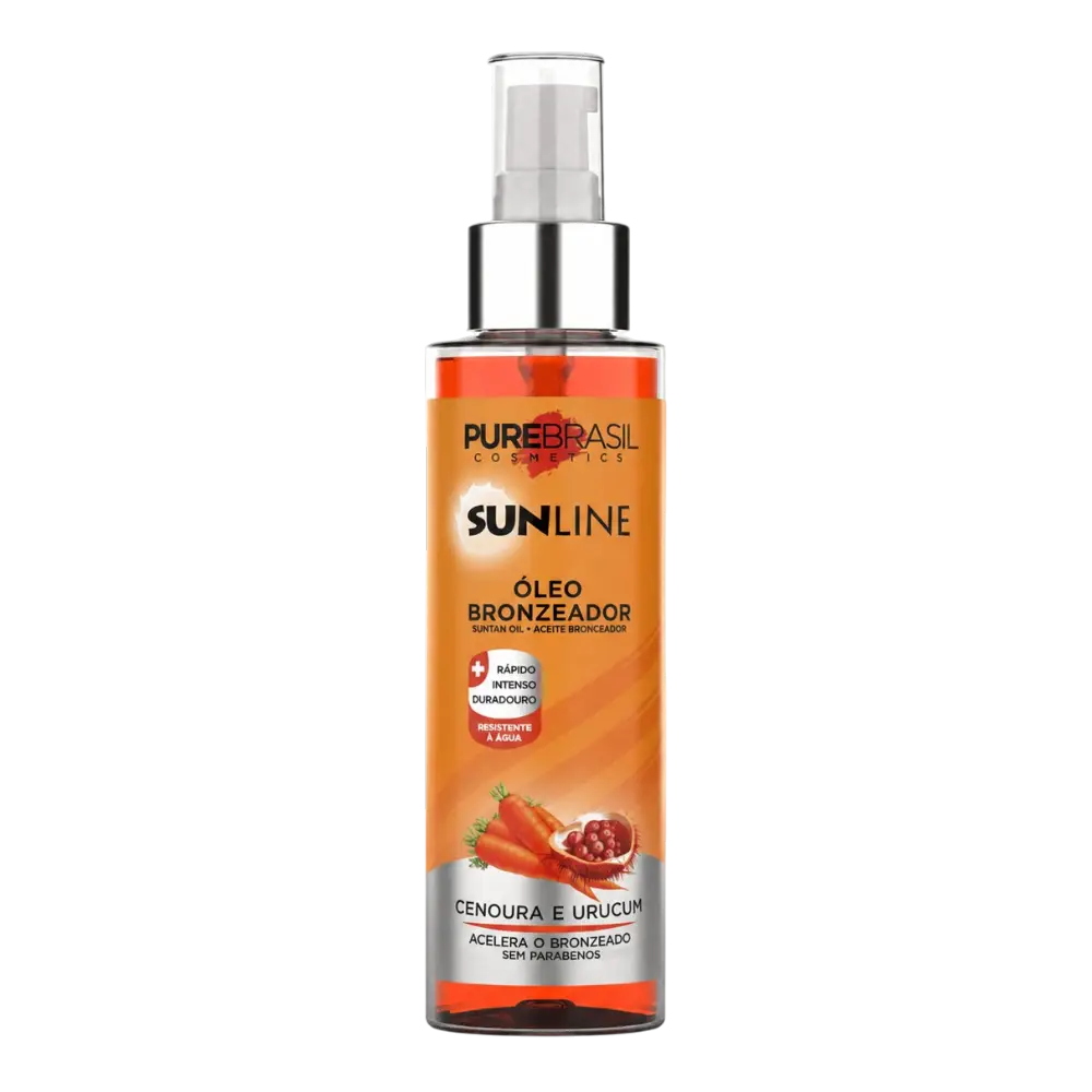 Óleo bronzeador Pure Brasil Sunline cenoura e urucum 100ml