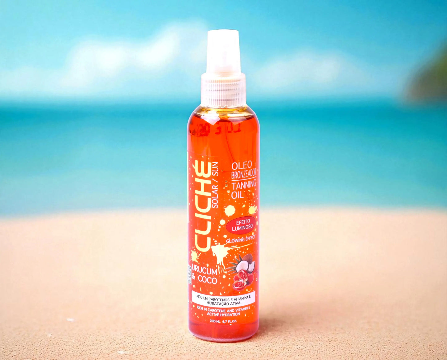 Óleo Bronzeador Cliché Urucum & Coco (Efeito Luminoso)