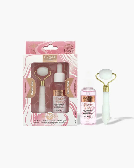 Conjunto Sérum Facial com Rolo de Jade