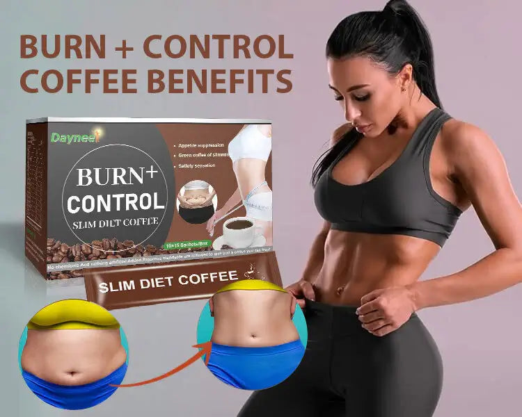 Burn + Control Slim Diet Coffee  - Thermogenic Coffee with Green Tea and Garcinia Cambogia