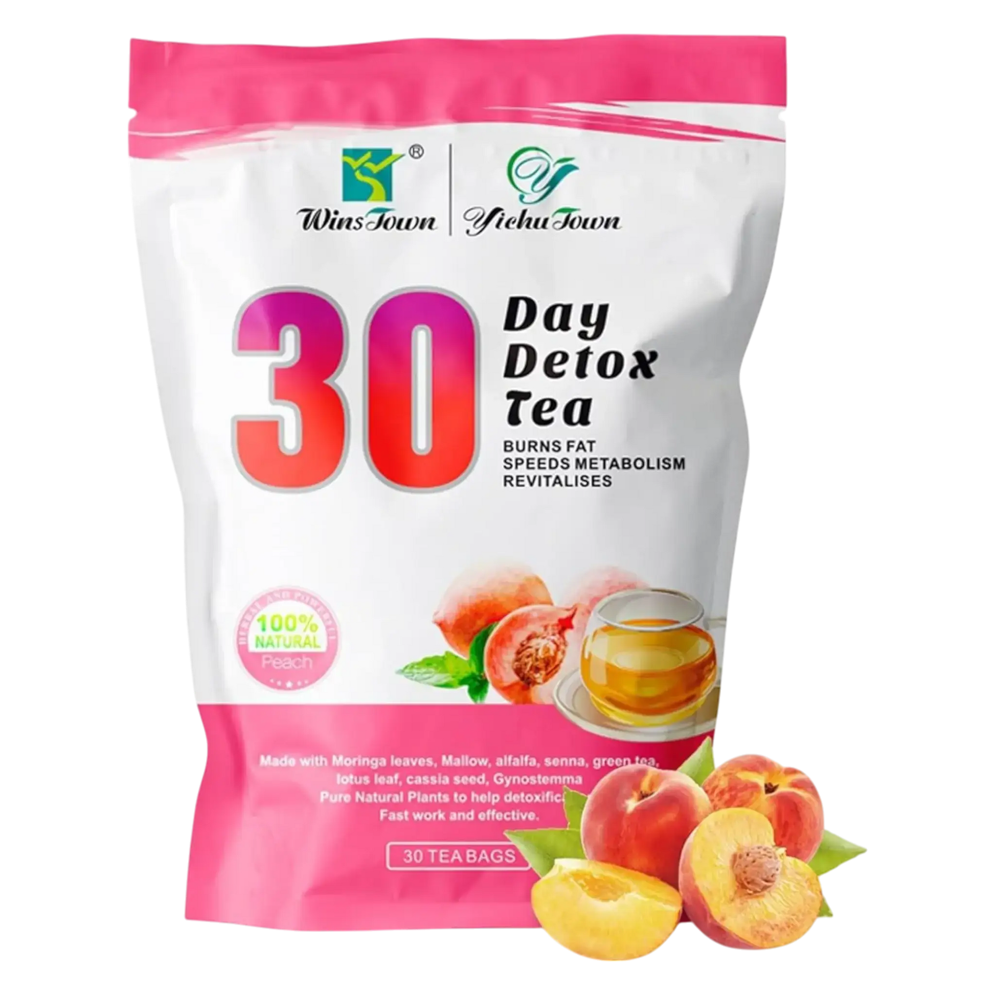 cha detox 30 dias pessego 30 saquetas suplemento limpeza organismo