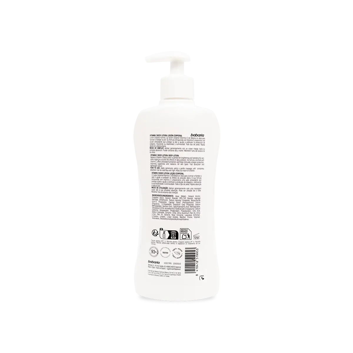 Vit C - Leite corporal Babaria