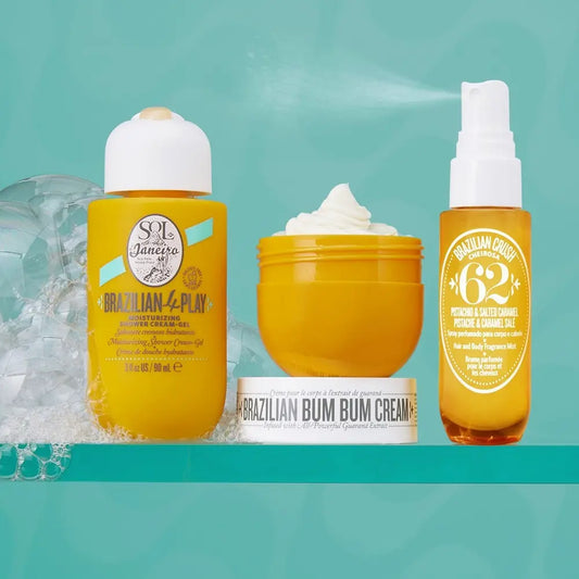 Brazilian Bum Bum Cream, gel de duche 4Play e bruma Cheirosa 62