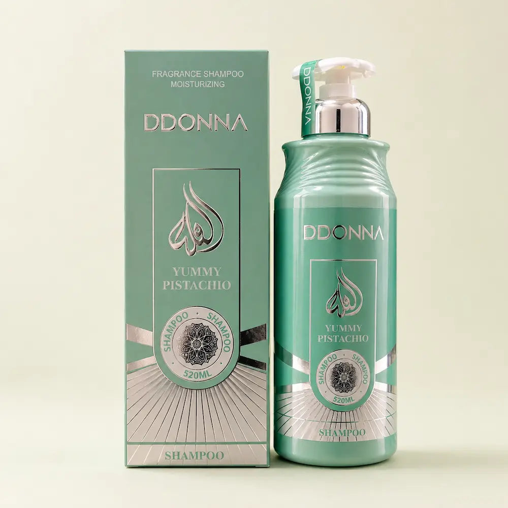 Champô Yummy Pistachio D’Donna hidratante de 520 ml com embalagem