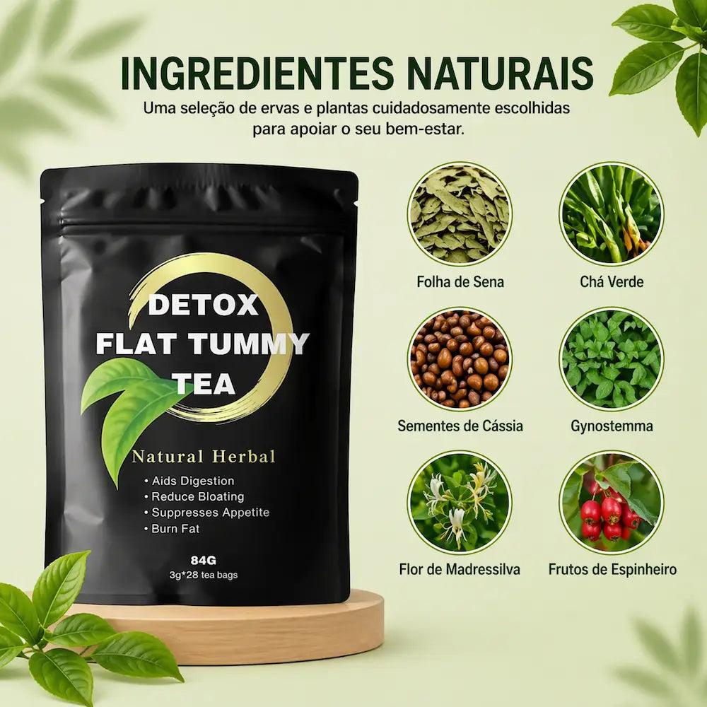 cha detox ingredientes naturais sene cha verde cassia gynostemma