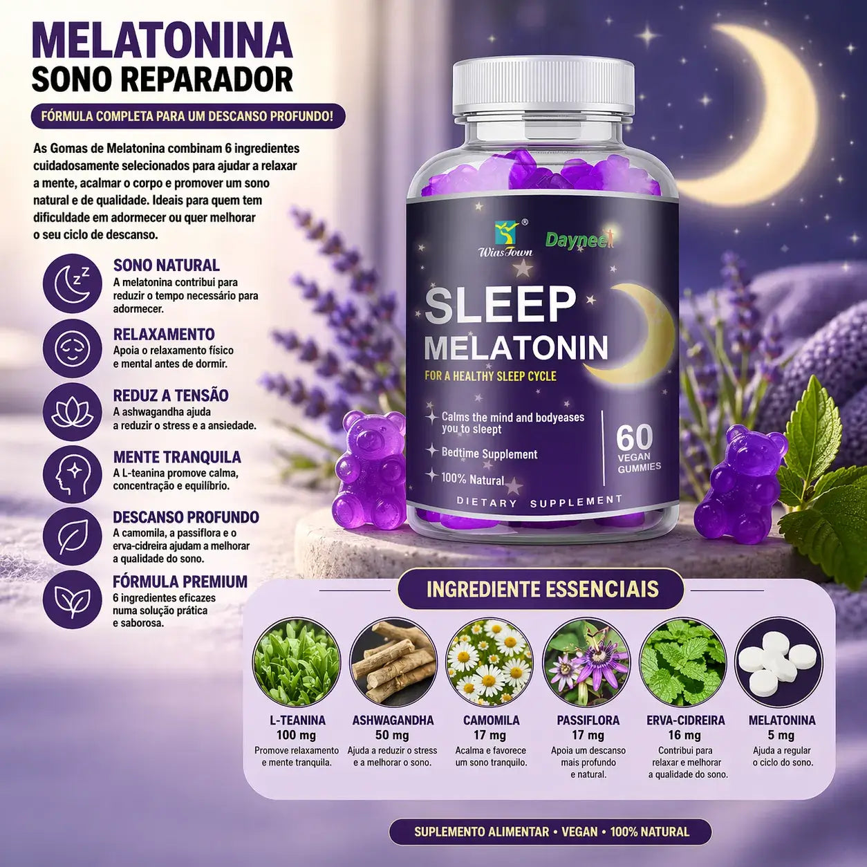 Gomitas de melatonina: Duerme plácidamente