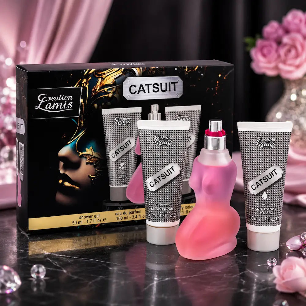 Coffret Catsuit Creation Lamis com perfume e cuidados corporais