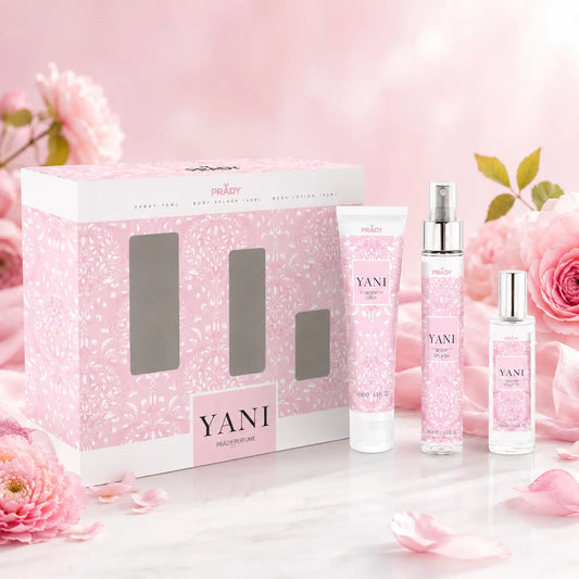 Conjunto feminino Yani com body mist e perfume PRADY