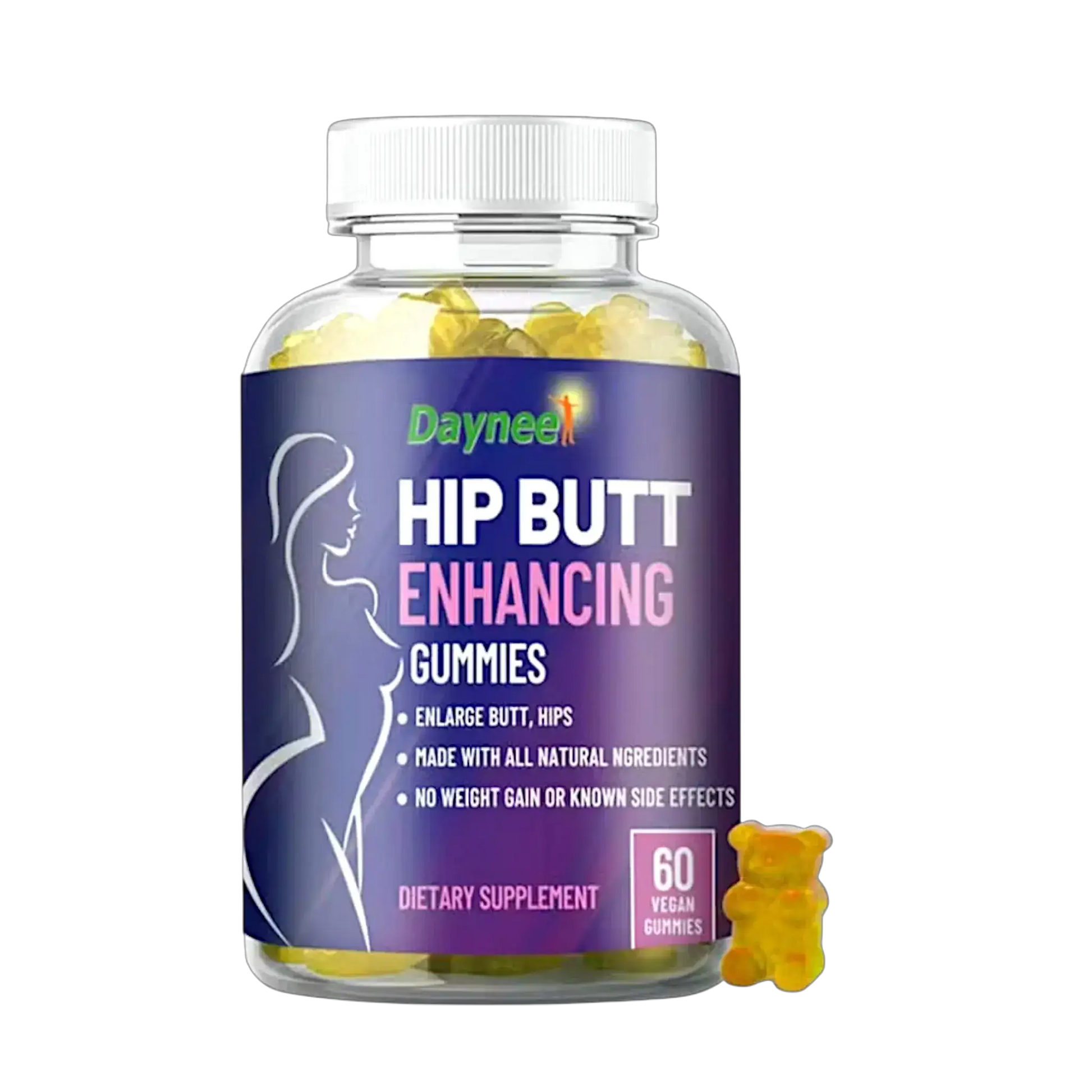 frasco gomas aumento gluteos suplemento feminino ingredientes naturais 60