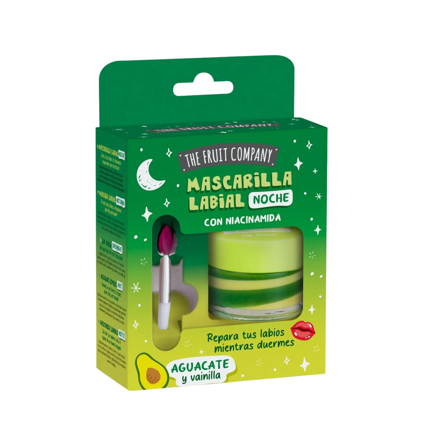 Set de mascarillas labiales nocturnas de The Fruit Company