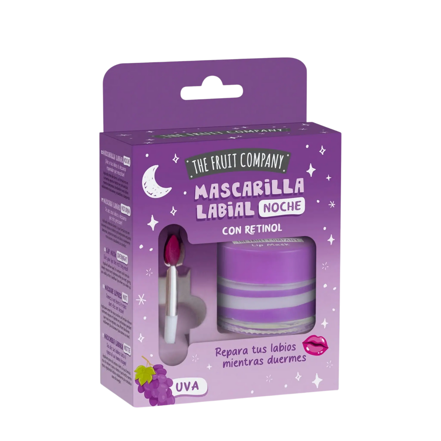 Set de mascarillas labiales nocturnas de The Fruit Company