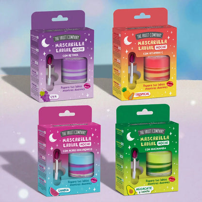 Set de mascarillas labiales nocturnas de The Fruit Company