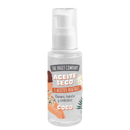 Aceite seco de coco con purpurina