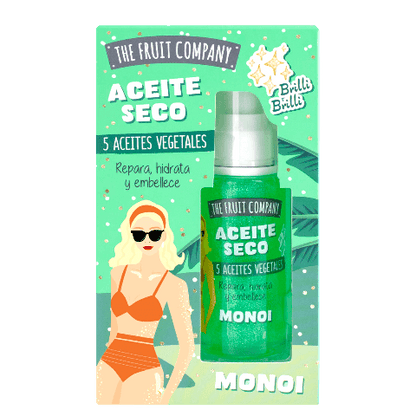 Aceite seco Monoi con purpurina