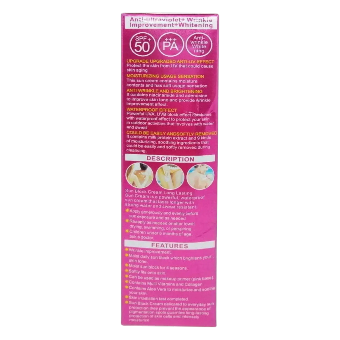 Protetor Solar Facial e Corporal SPF/UVB 50+