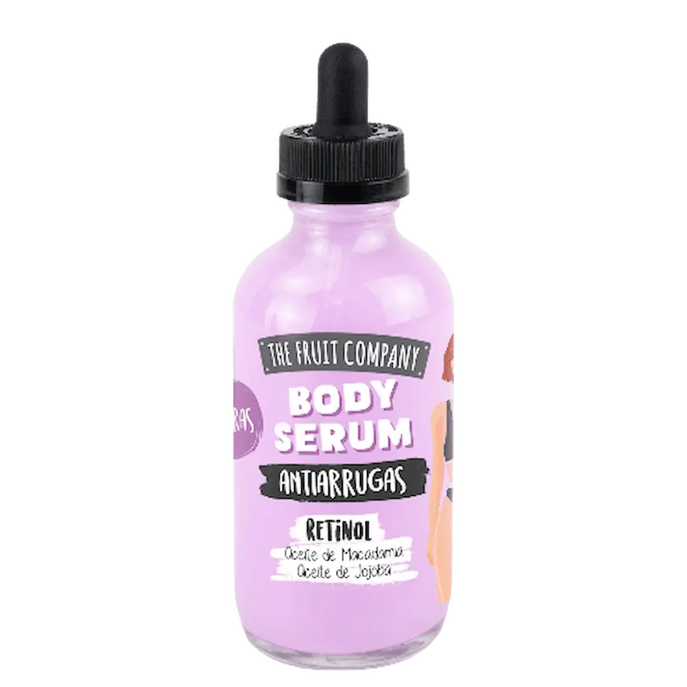 embalagem serum corporal fruit company retinol design produto