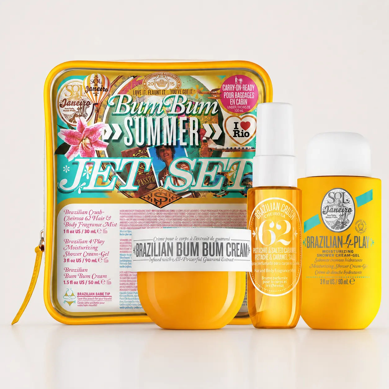 Kit de viagem Sol de Janeiro Brazilian Bum Bum Jet Set