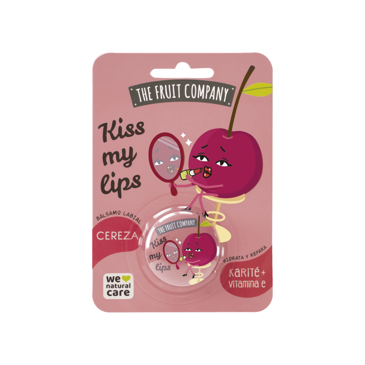 alt="Cereja - Bálsamo Labial marca The Fruit Company - Bálsamo hidratante com aroma de cereja, ideal para manter os lábios suaves e nutridos, proporcionando um toque de frescor e proteção."