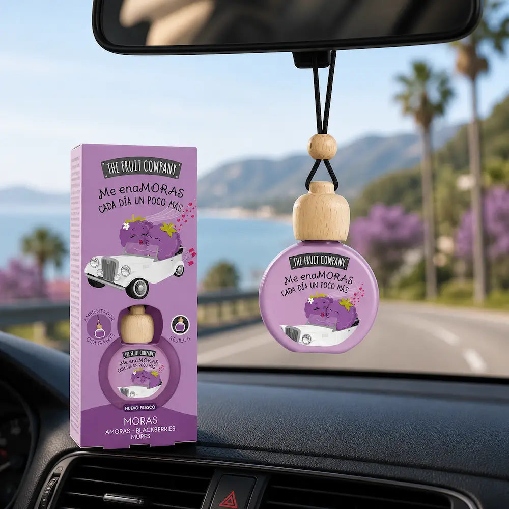 ambientador carro amoras fruit company aroma doce intenso duradouro