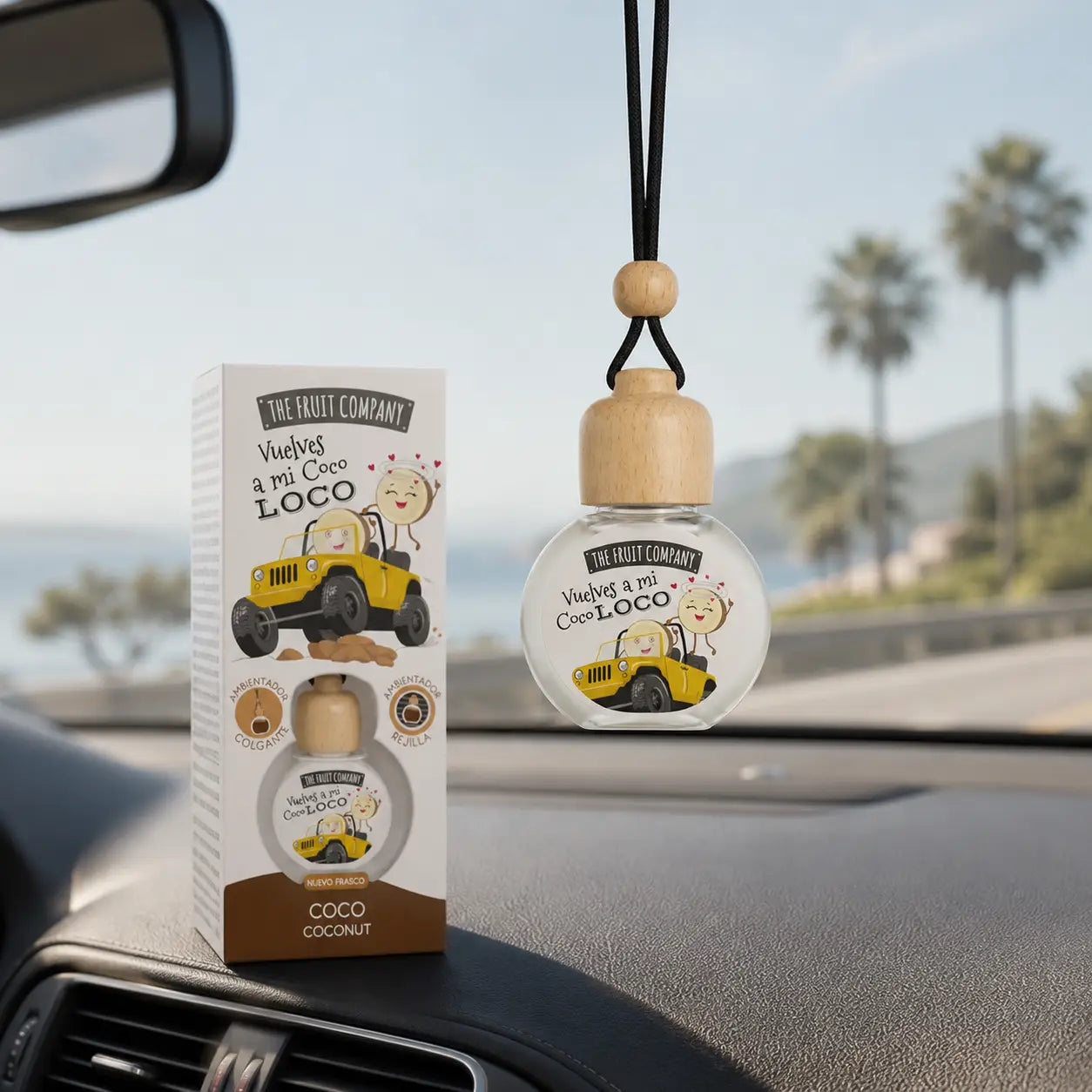 ambientador carro coco fruit company perfume carro aroma tropical