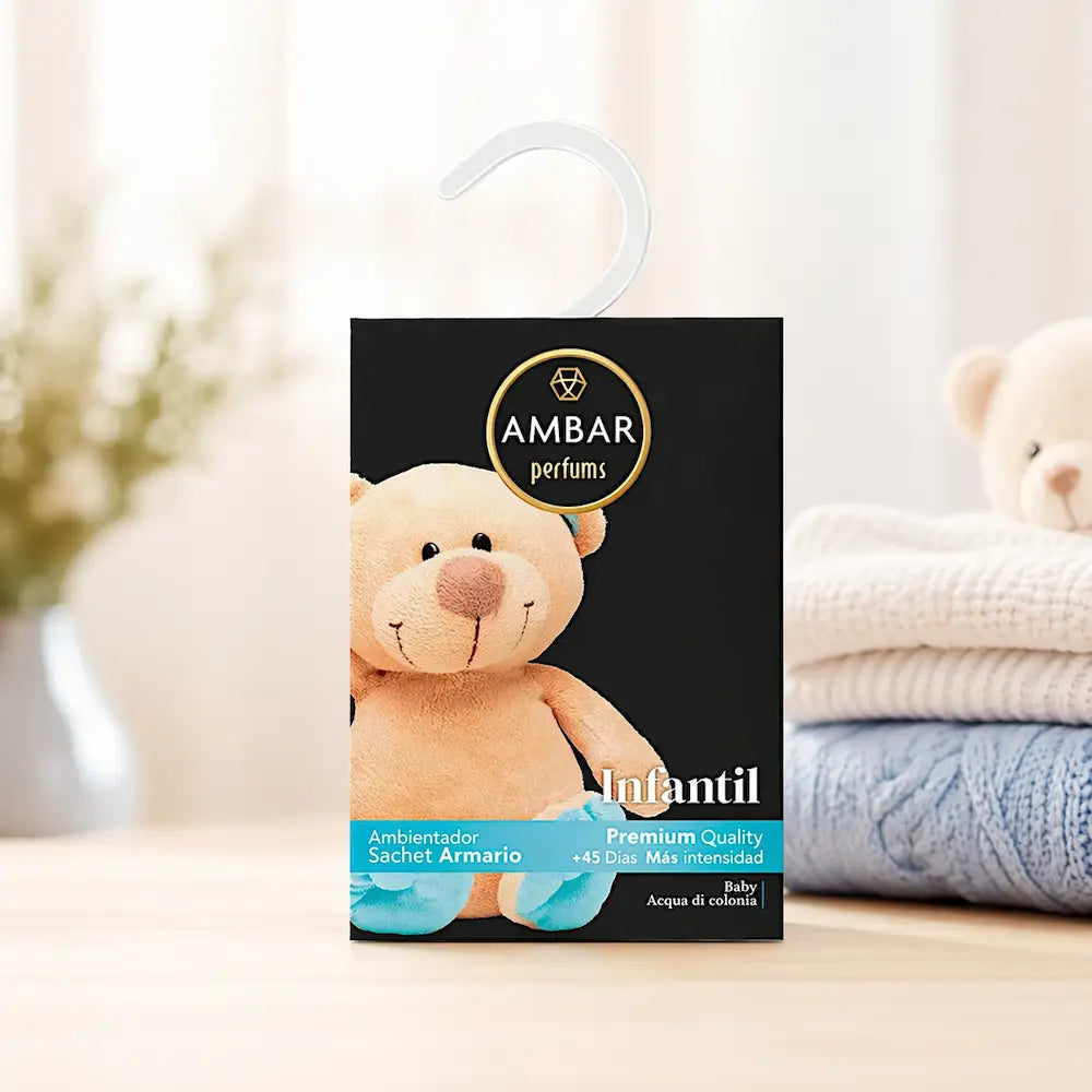 ambientador de armario infantil com aroma baby para roupa e roupeiro