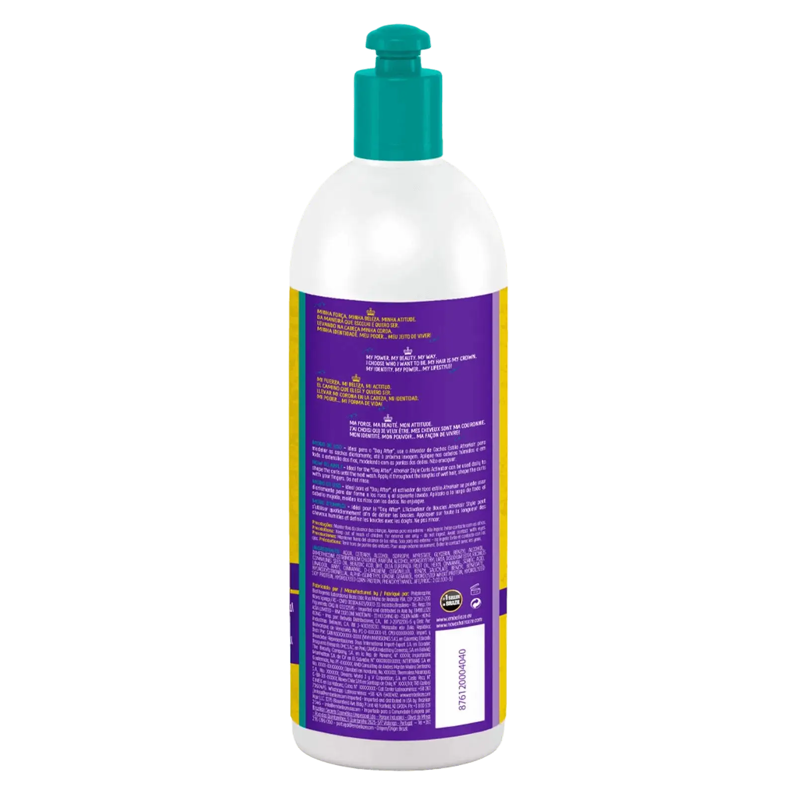 embalagem traseira ativador de caracóis novex afro hair ingredientes instruções