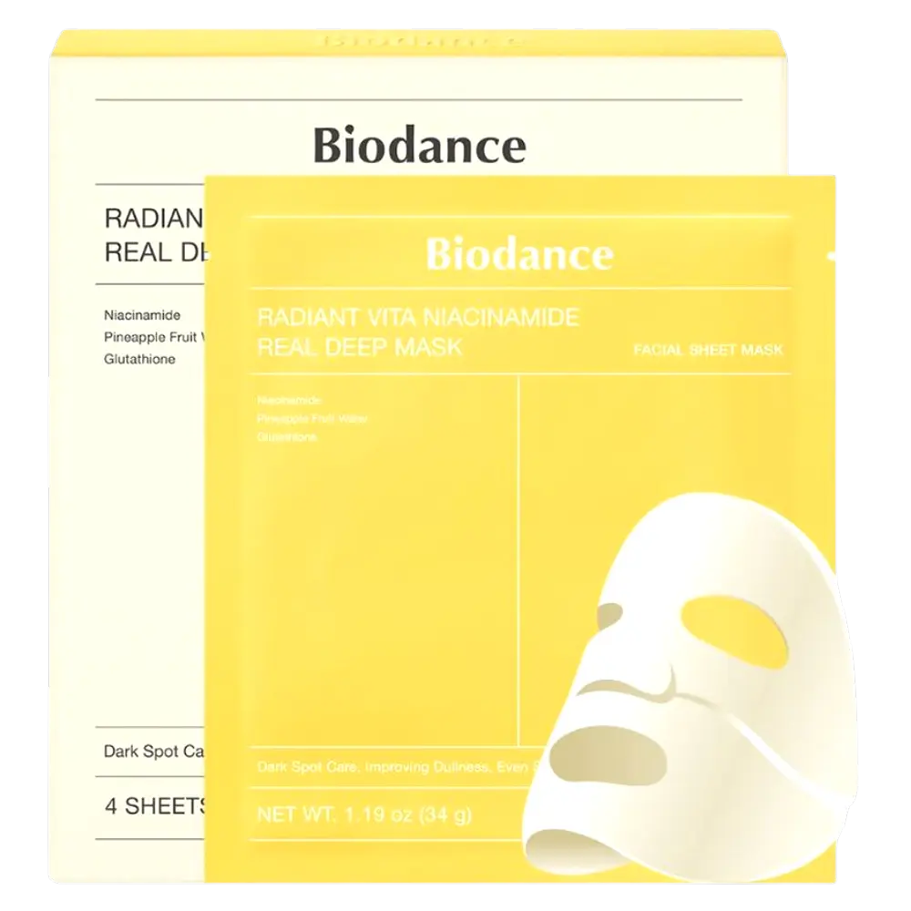 Biodance Radiant Vita Niacinamide Real Deep Mask 4x34g