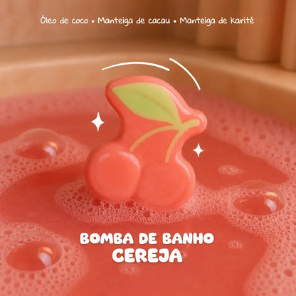 bombas de banho frutadas the fruit company aroma cereja