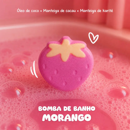  bombas de banho frutadas the fruit company aroma morango