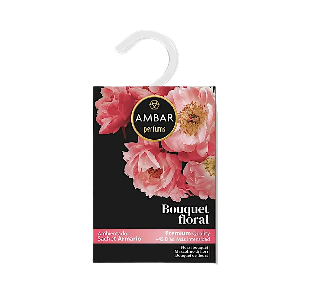 alt="Ambientador Armário Bouquet Floral marca Âmbar - Ambientador para armário com aroma de bouquet floral da marca Âmbar"