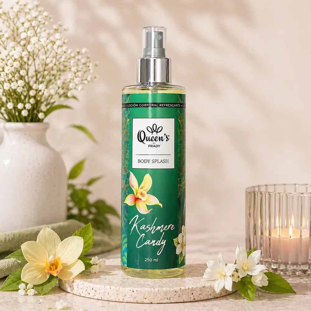bruma corporal baunilha e caxemira queen's 250ml perfume doce e envolvente