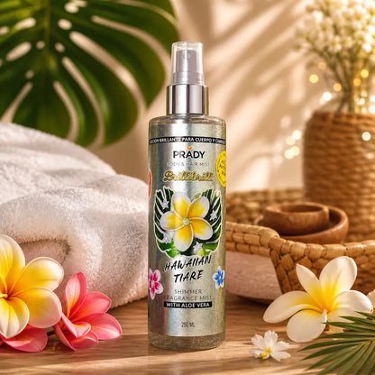 bruma corporal prady hawaiian tiare fragrancia floral tropical fundo natural