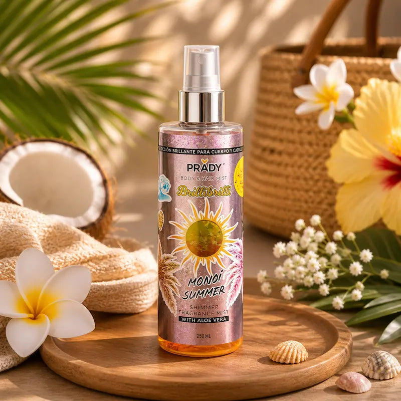 bruma corporal prady monoi summer fragrancia verao coco fundo tropical