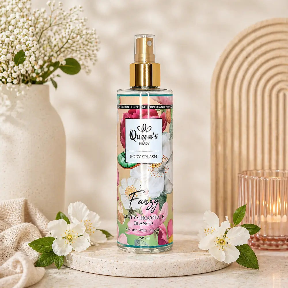 bruma corporal queen’s fanzy kiwi chocolate branco perfume corporal 250ml