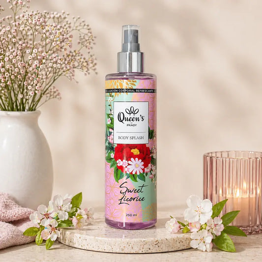 bruma corporal sweet licorice queens prady 250ml perfume corporal doce feminino