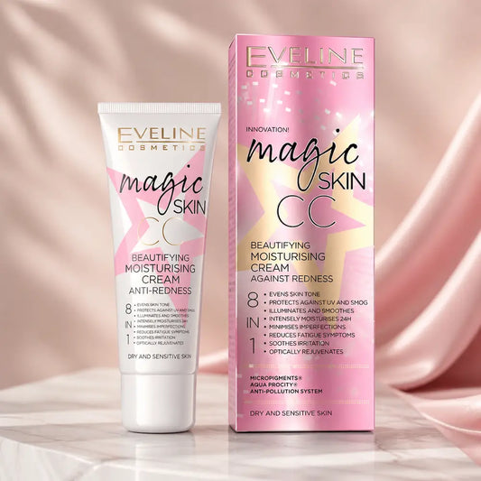 cc cream eveline anti vermelhidao pele uniforme hidratacao