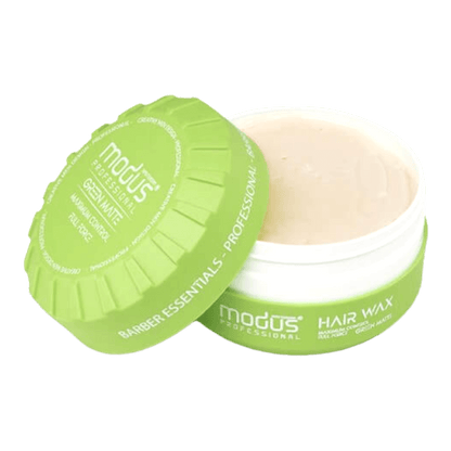 alt="Cera Verde Matte marca Modus - Cera modeladora de fixação média com acabamento mate, ideal para penteados com textura natural e sem brilho, proporcionando um estilo duradouro e flexível."