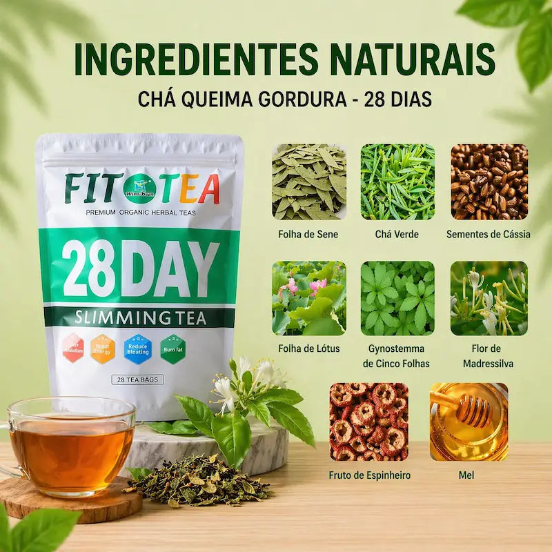 cha ingredientes naturais detox sene cha verde cassia gynostemma